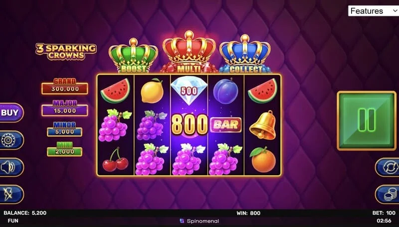 3 Sparking Crowns pagrindinio žaidimo laimėjimas