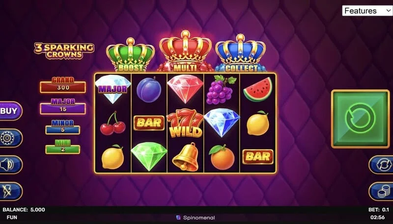 3 Sparking Crowns žaidimo ekranas